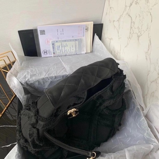 Chanel large hobo bag AS2292 black