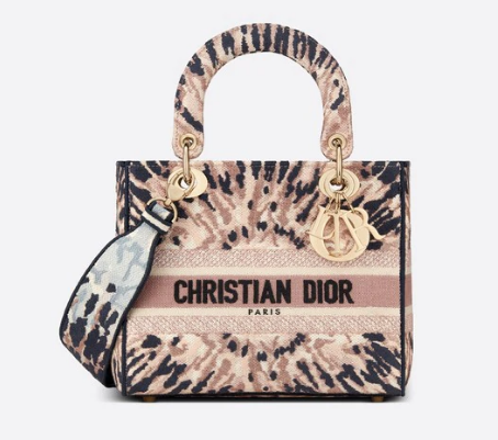 DIOR MEDIUM LADY D-LITE BAG Multicolor Tie & Dior Embroidery M0565OJA