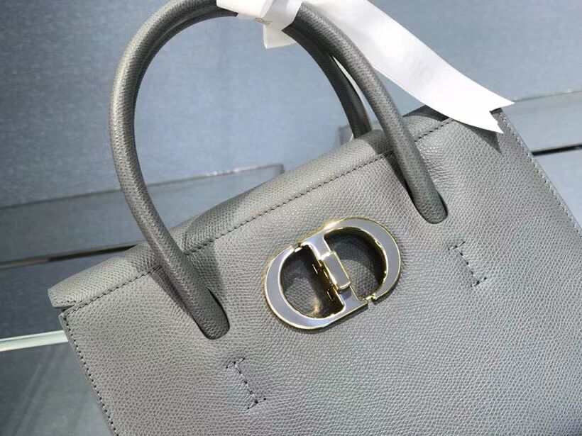 DIOR MEDIUM ST HONORE TOTE Grained Calfskin M9321UMBA  gray