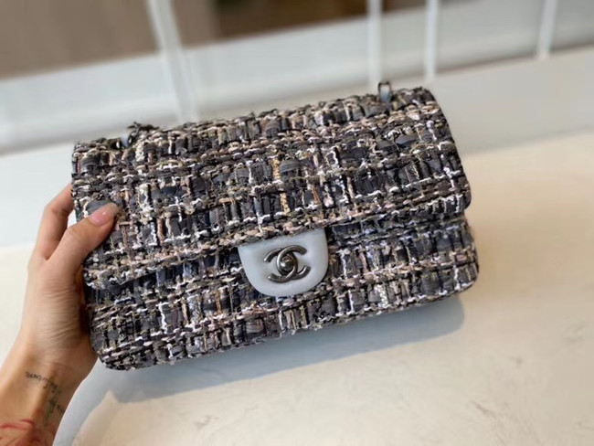 Chanel classic handbag Tweed & silver-Tone Metal A01112-3