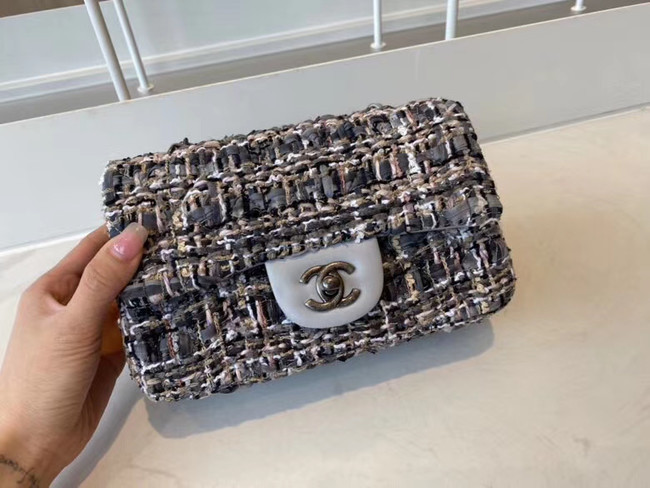 Chanel classic handbag Tweed & silver-Tone Metal A01116-5