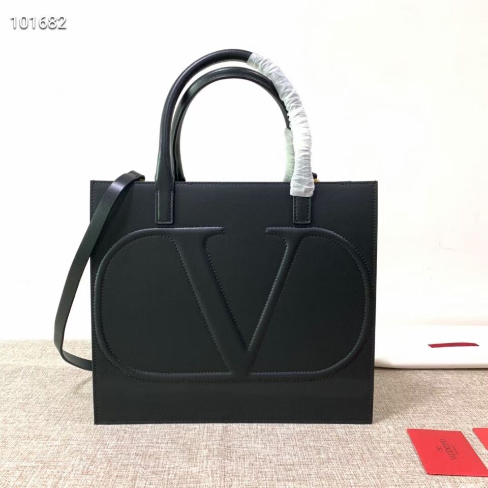 VALENTINO Origianl leather tote V2021 black