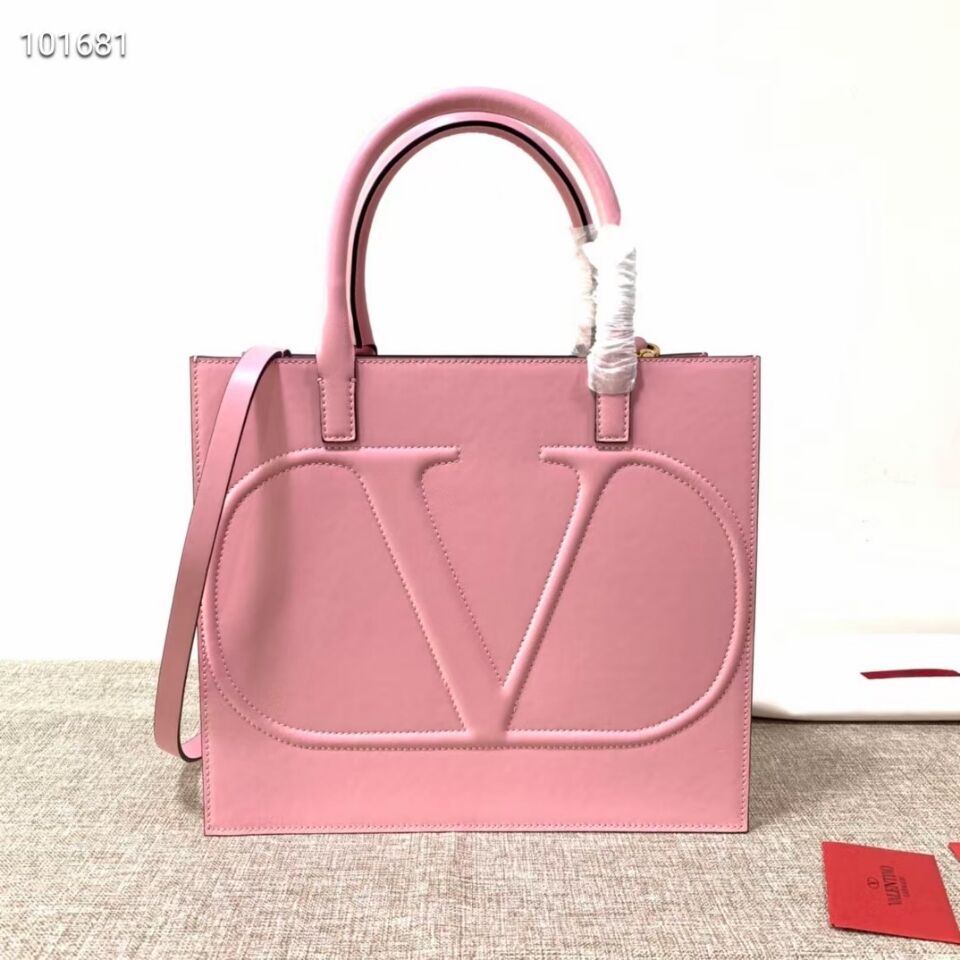 VALENTINO Origianl leather tote V2021 pink