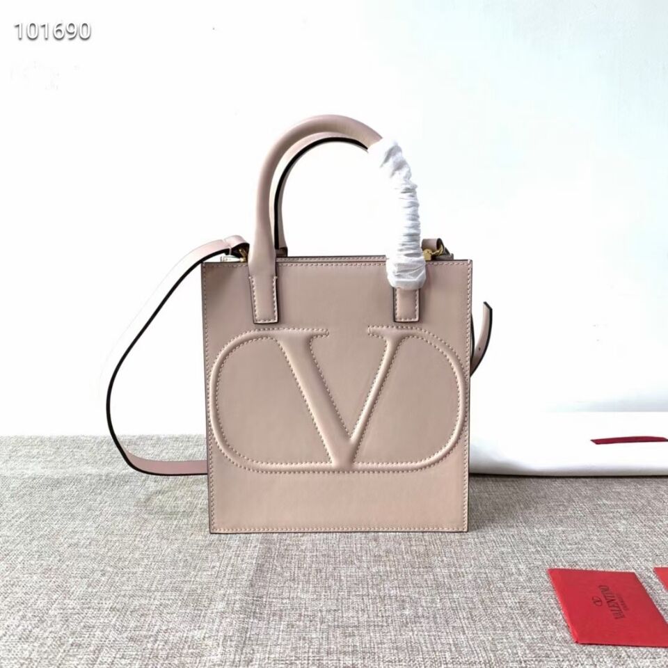 VALENTINO Origianl leather tote V2022 light pink