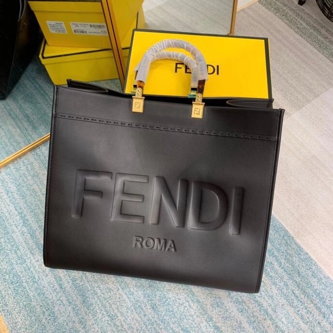 FENDI SUNSHINE large black leather shopper 8BH387A