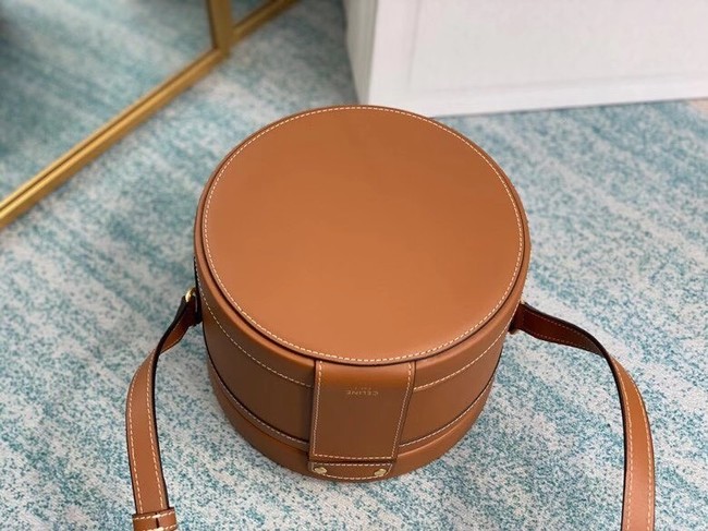 CELINE MEDIUM CAMARAT BAG IN NATURAL CALFSKIN 195192 brown