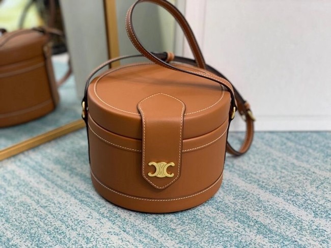 CELINE MEDIUM CAMARAT BAG IN NATURAL CALFSKIN 195192 brown