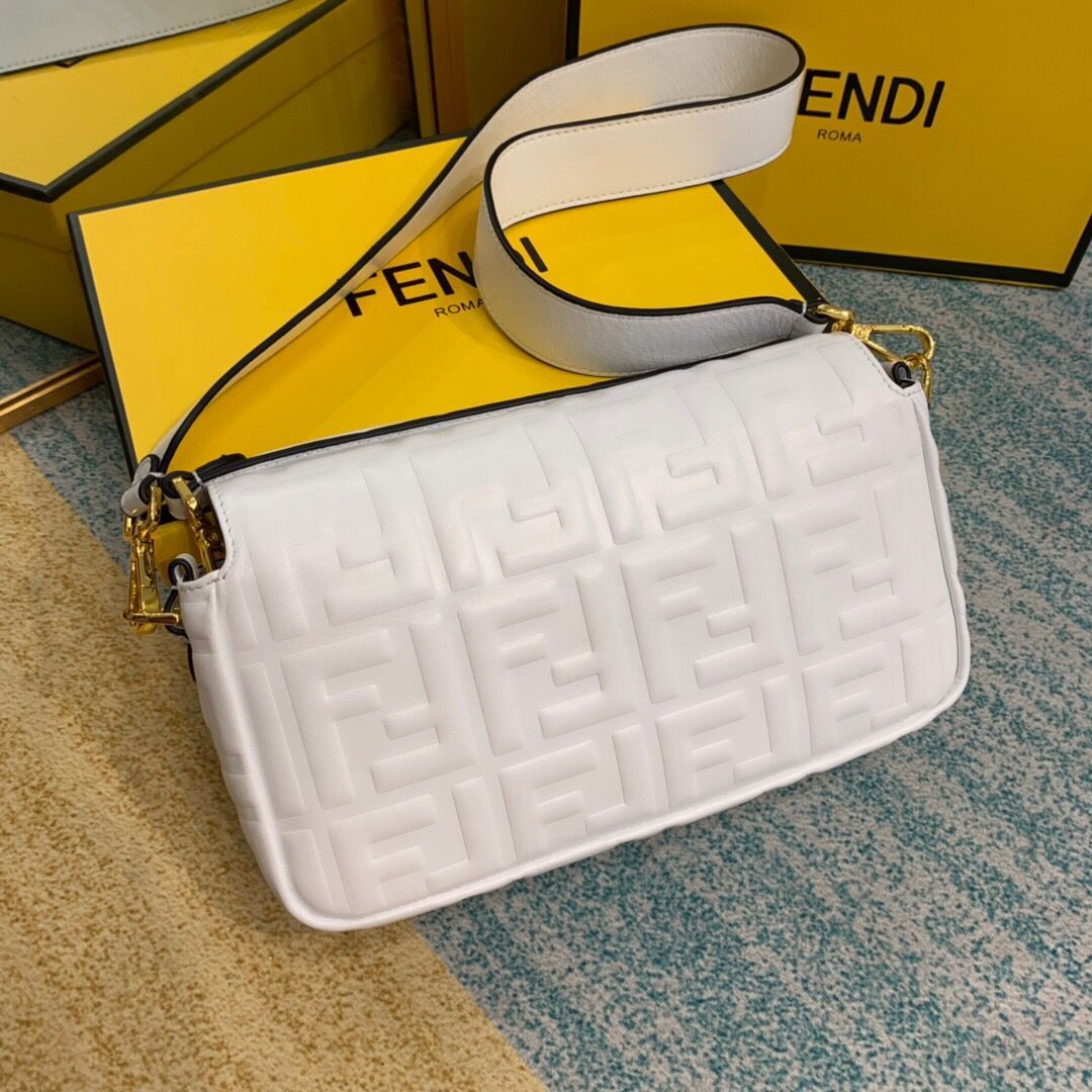 Fendi BAGUETTE Shoulder Bag 8BR600 white