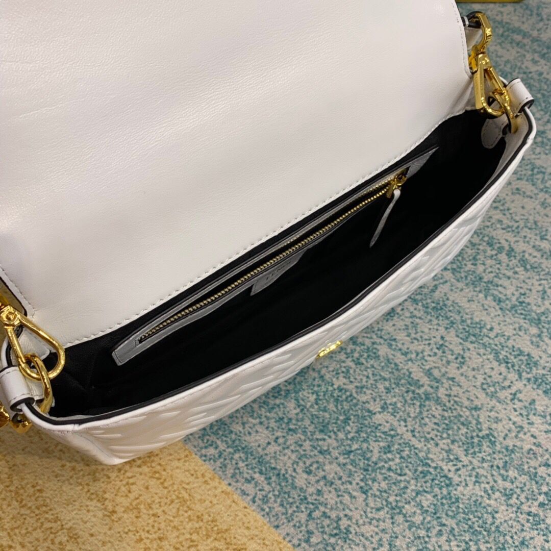 Fendi BAGUETTE Shoulder Bag 8BR600 white