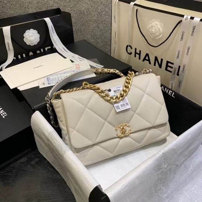 chanel 19 large flap bag AS1162 Beige