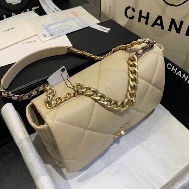 chanel 19 large flap bag AS1162 Light apricot