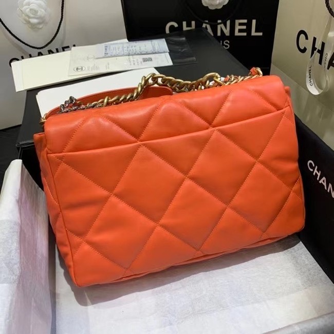 chanel 19 large flap bag AS1161 orange