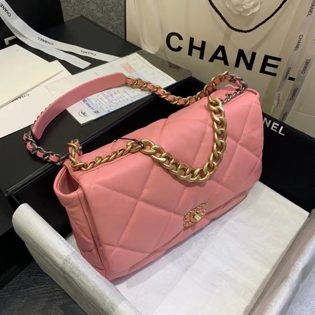 chanel 19 large flap bag AS1162 pink