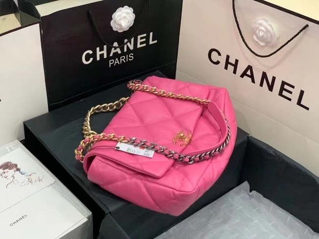 chanel 19 large flap bag AS1161 rose