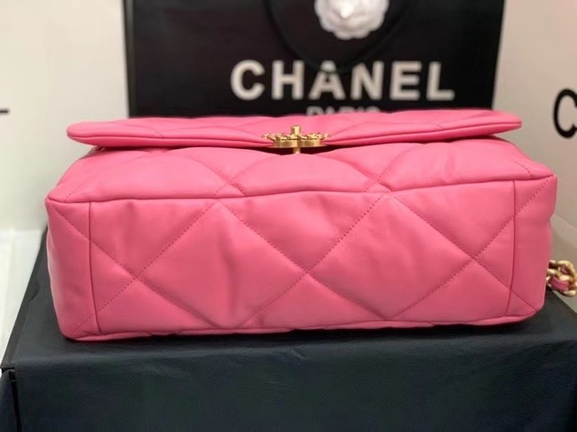 chanel 19 large flap bag AS1161 rose