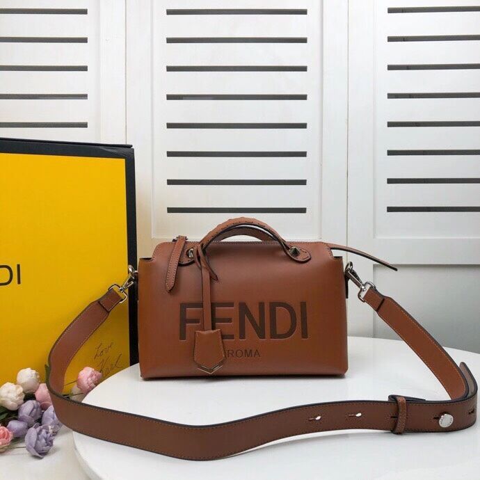 FENDI MEDIUM BY THE WAY leather Boston bag 8BL146A Brown