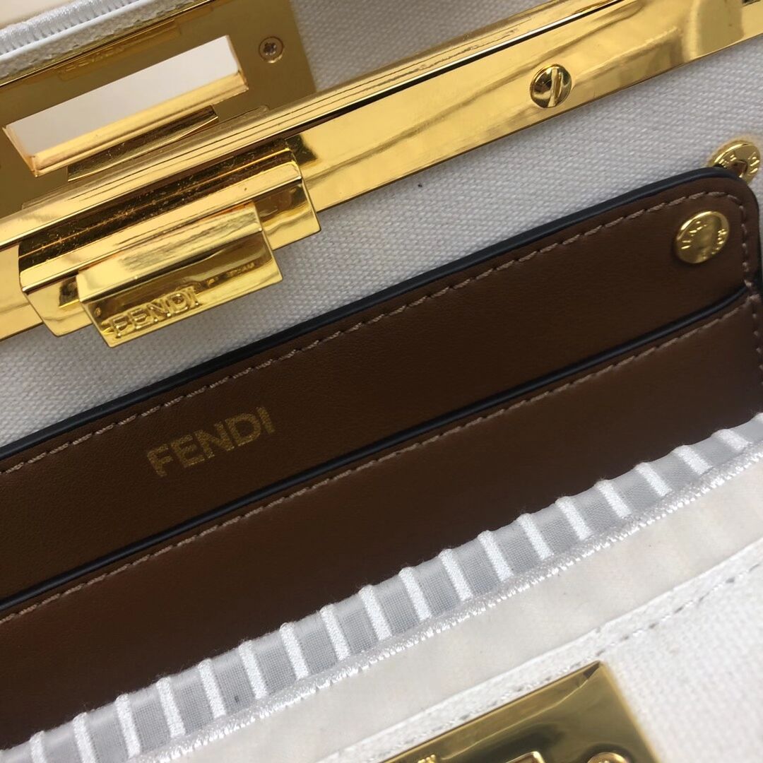 FENDI PEEKABOO ICONIC with white embroidery decoration F6509