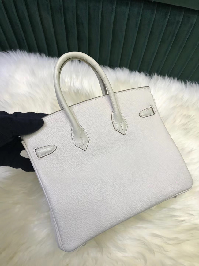 Hermes Birkin Bag Original Leather crocodile togo HBK2530 &white