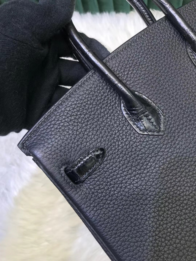 Hermes Birkin Bag Original Leather crocodile togo HBK2530 black