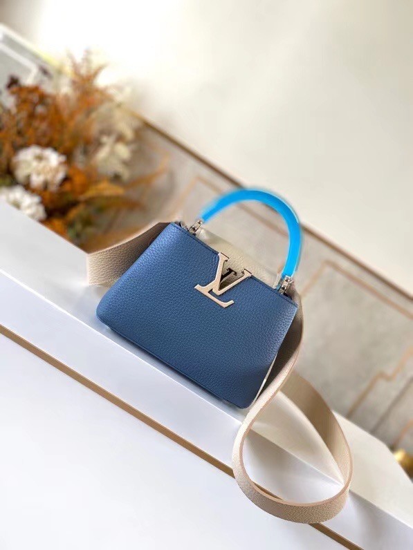 Louis vuitton CAPUCINES MINI M56072 LIGHT BLUE