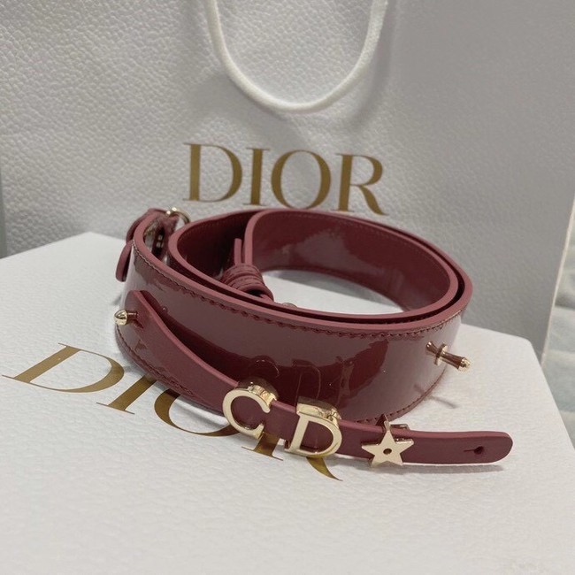 SMALL LADY DIOR BAG Rose Des Vents Patent Calfskin M0531