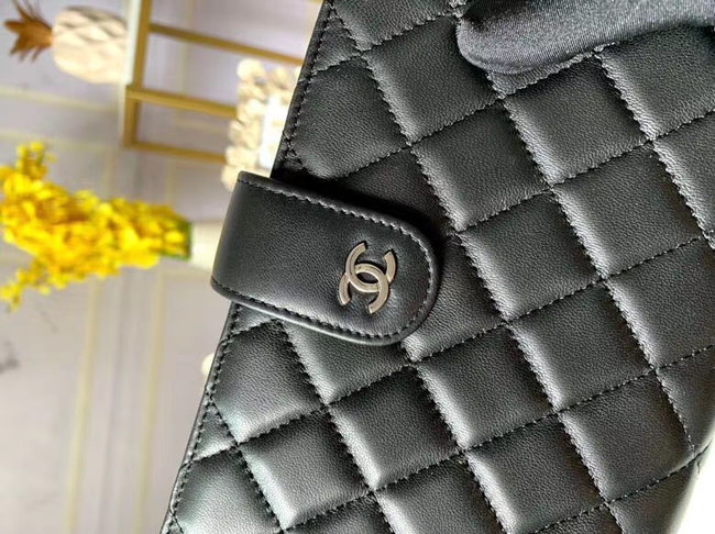 CHANEL sheepskin notebook & Wallet A013 black