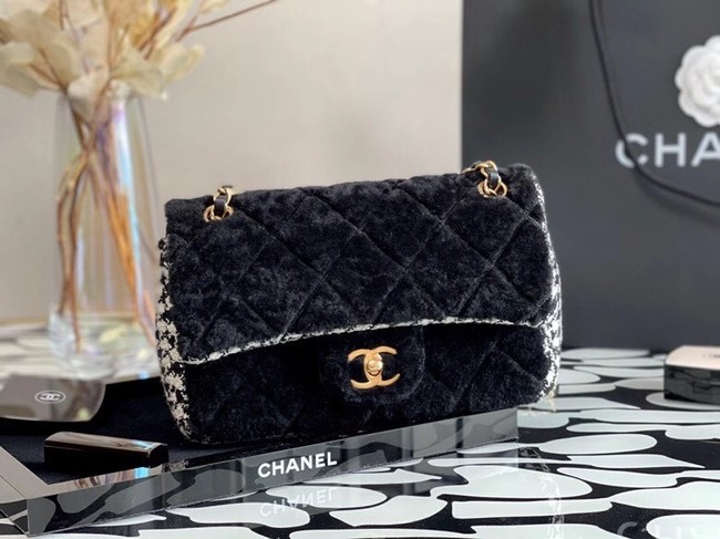 Chanel classic handbag Tweed & Gold-Tone Metal A01112-4