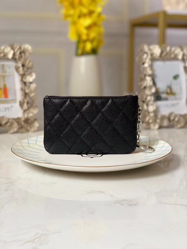 Chanel zipped wallet Goatskin AP31504-7 Black