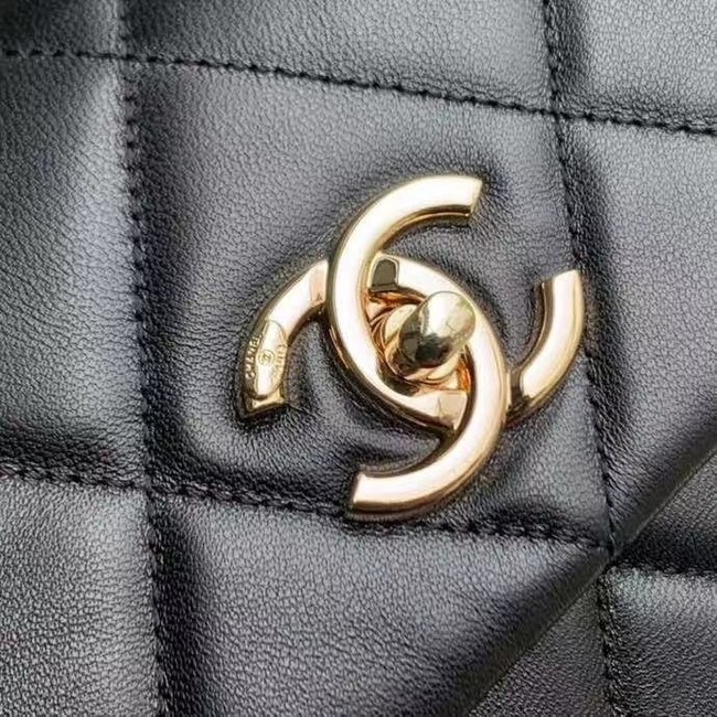 Chanel flap bag Lambskin & Gold-Tone Metal AS2299 black