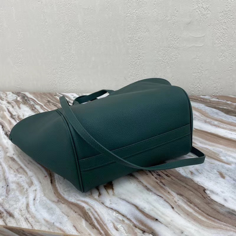 Celine LARGE SOFT BAG IN SUPPLE GRAINED CALFSKIN 55825 blackish green