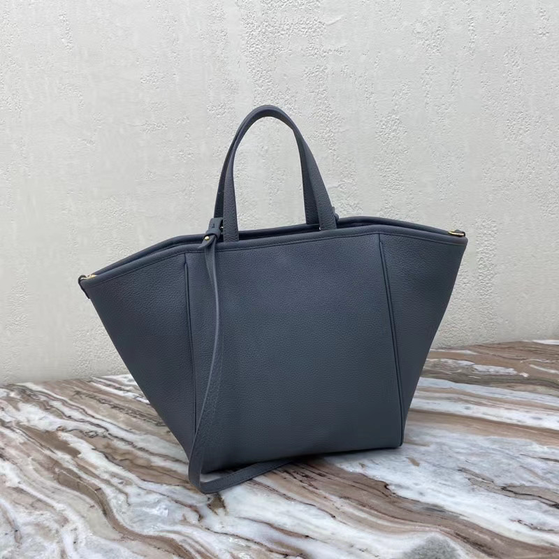 Celine LARGE SOFT BAG IN SUPPLE GRAINED CALFSKIN 55825 dark gray