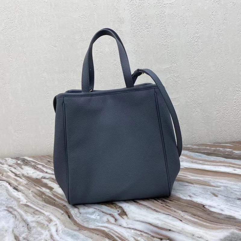 Celine LARGE SOFT BAG IN SUPPLE GRAINED CALFSKIN 55825 dark gray