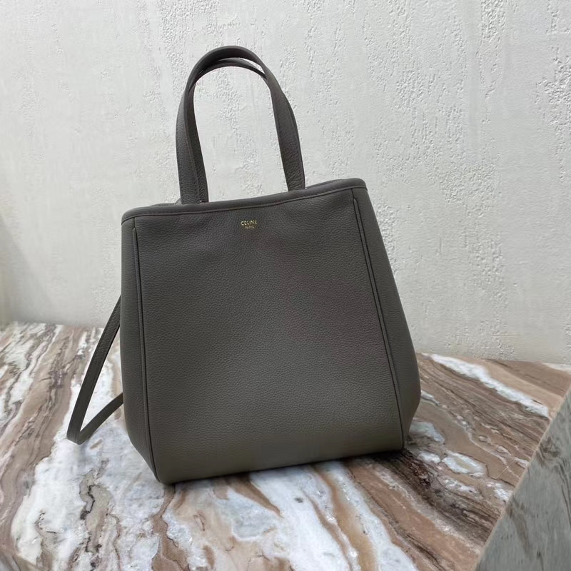 Celine LARGE SOFT BAG IN SUPPLE GRAINED CALFSKIN 55825 gray