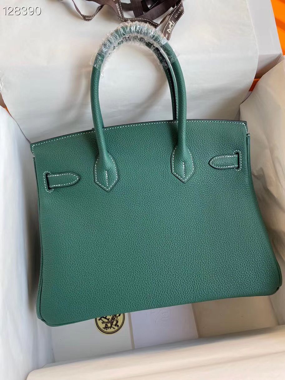 Hermes Birkin Bag Original Togo Leather 17825 Green