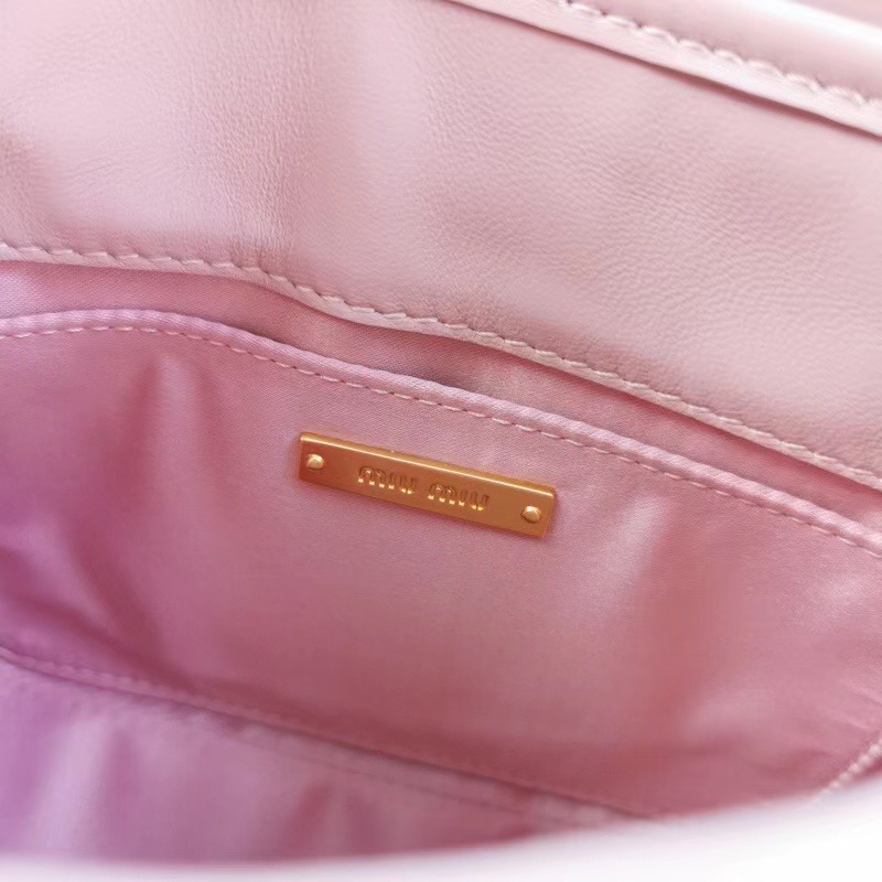 miu miu Matelasse Nappa Leather Top-handle Bag 6998 pink