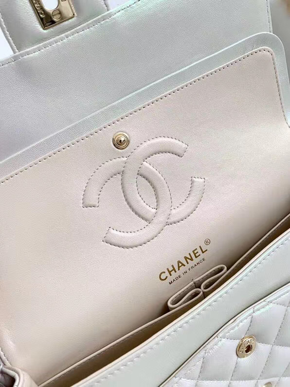 chanel flap bag Iridescent Calfskin&Gold-Tone AS1112