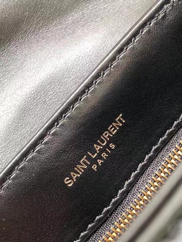 SAINT LAURENT LOULOU SMALL IN MATELASSE Y LEATHER 467072 black&BRONZE METAL HARDWARE