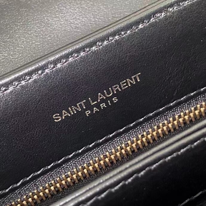 SAINT LAURENT LOULOU SMALL IN MATELASSE Y LEATHER 467072 black&BRONZE METAL HARDWARE