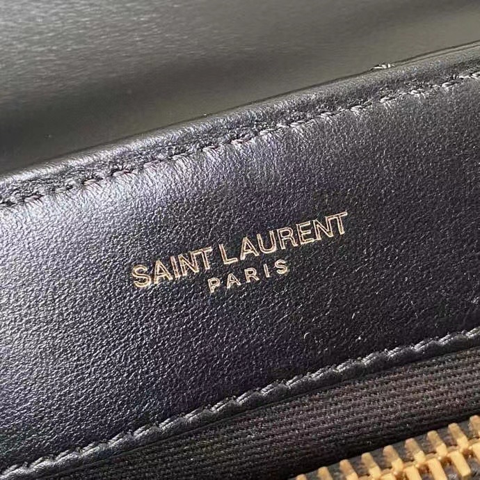 SAINT LAURENT LOULOU SMALL IN MATELASSE Y LEATHER 494699 black&BRONZE METAL HARDWARE