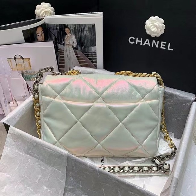 chanel 19 large flap bag AS1161 White