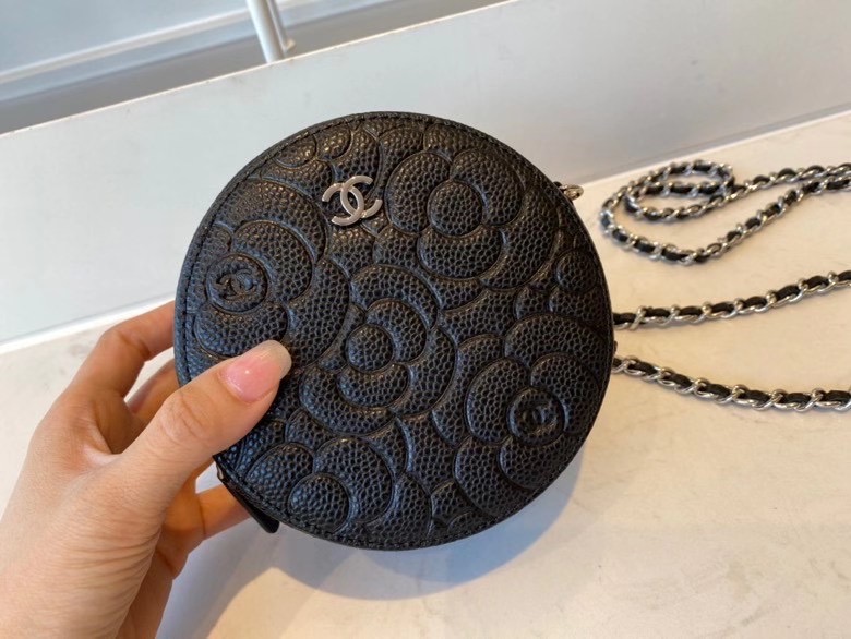 chanel classic clutch with chain Lambskin & silver-Tone Metal AP3319 black