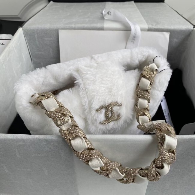 Chanel bucket bag AS2257 white