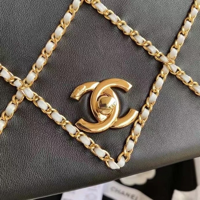 Chanel flap bag AS2383 black & White