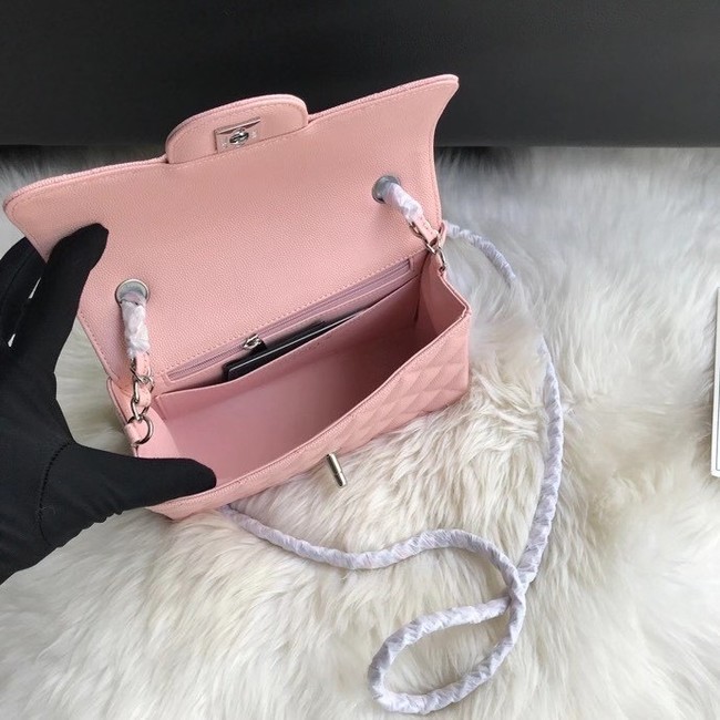 Chanel mini flap bag Grained Calfskin A1116 pink