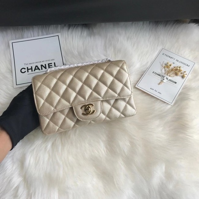 Chanel mini flap bag Grained Calfskin A1116 gold