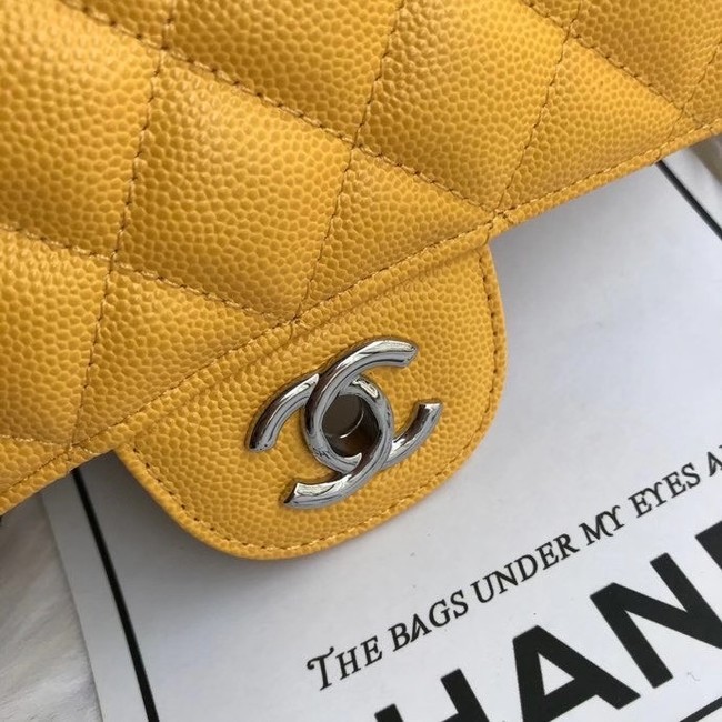 Chanel mini flap bag Grained Calfskin A1116 yellow