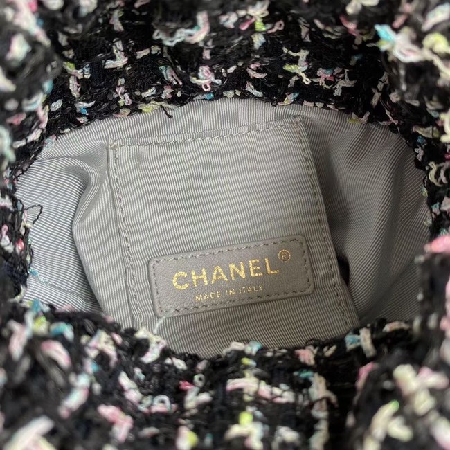 Chanel drawstring bag Lambskin & Gold Metal AS6695 black