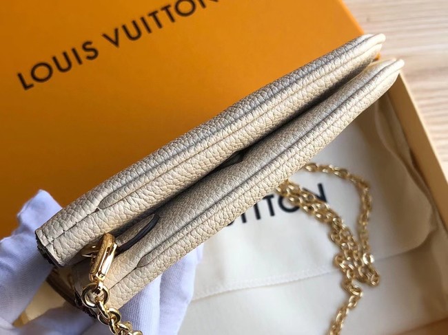 Louis vuitton DOUBLE ZIP POCHETTE M80084 Cream