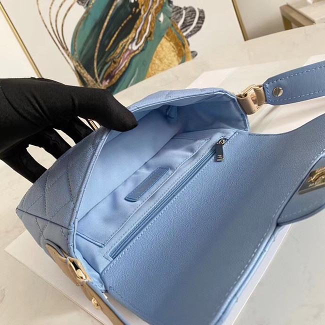 Chanel flap bag AS2273 light blue