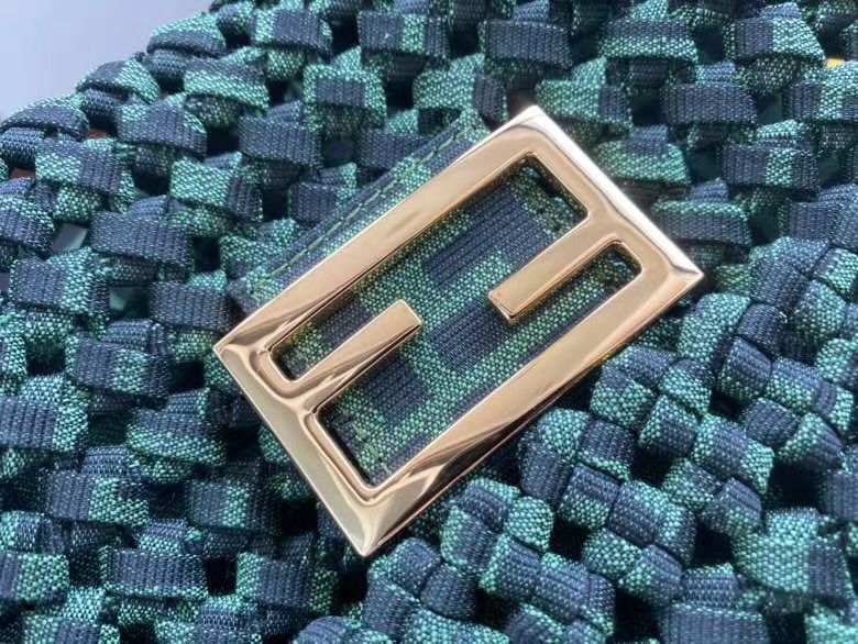 FENDI Baguette Shoulder Bag F0388 Green